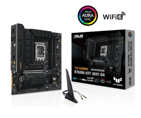 לוח אם ASUS TUF GAMING B760M-BTF WIFI D4 LGA1700 Intel B760 DDR4