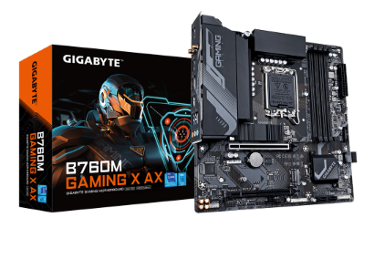 לוח אינטל דורות 12-14 Gigabyte B760M GAMING X AX 1.3 DDR5 Wifi BT