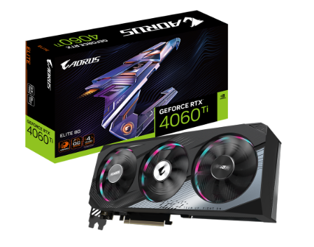 כרטיס מסך Gigabyte RTX 4060 Ti AORUS ELITE 8GB 1XHDMI 3XDP