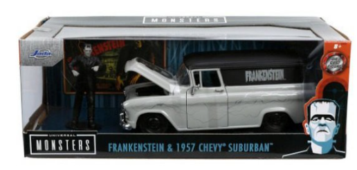 מכונית 1957 Chevy Suburban מעוצבת בהשראת פרנקנשטיין עם מבית Jada