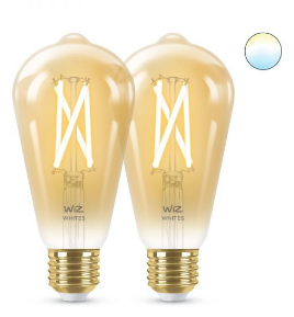 נורות פחם אמבר LED חכמות 7W בגודל ST64 smart bulb 7W E27 ST64 2PCS