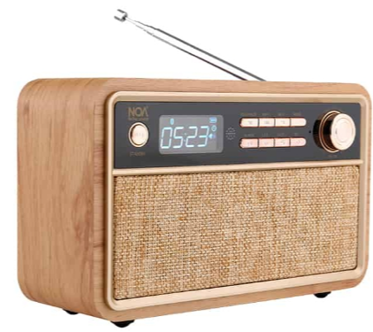 רדיו בלוטוס נטען בעיצוב רטרו קלאסי -NOA sound box V300 – מייפל