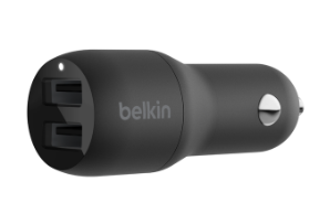 ראש מטען לרכב BELKIN 24W DUAL USB-A CAR CHARGER