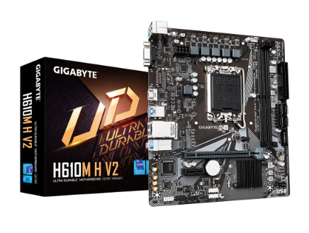 לוח לאינטל Gigabyte H610M H V2 DDR5 VGA HDMI