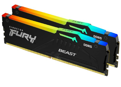 זכרון לנייח Kingston Fury Beast RGB 32GB 2C16 DDR5 5600MHZ C40