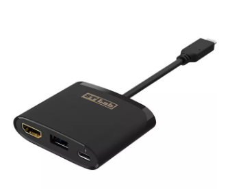 מתאם USB3.1 Type C זכר ל- USB, HDMI 4K30Hz ו- DP נק תומך 4K מבית ST-LAB
