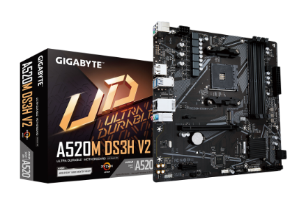 לוח אם GIGABYTE A520M DS3H V2 1.0 AM4 AMD MICRO-ATX