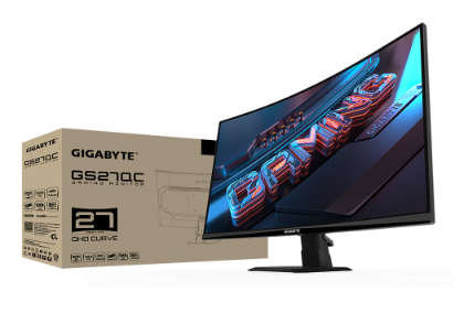 מסך גיימינג Gigabyte GS27QC VA Curved 170Hz QHD 1ms HDR Ready