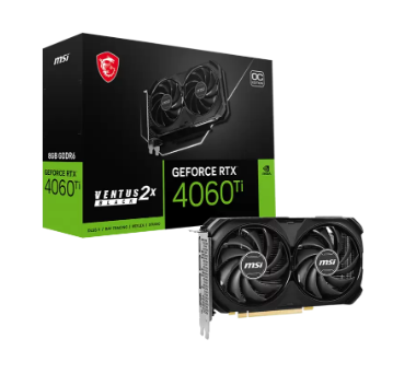 כרטיס מסך MSI GeForce RTX 4060 Ti VENTUS 2X BLACK 8G OC