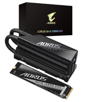 כונן אחסון AORUS Gen5 NVME up to 12400/11800 MB/s Read/Write