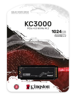 כונן אחסון Kingston KC3000 NVME Gen4 7000/6000 R/W