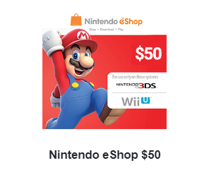 קוד לחשבון אמריקאי בנינטנדו Nintendo eShop $50