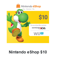 קוד למשתמש אמריקאי Nintendo eShop $10