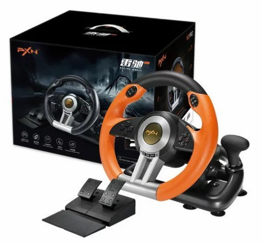 הגה PXN V3B PRO ORANGE - PC/XBOX/PLAYSTATION/NINTENDO