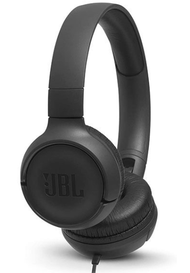 אוזניות חוטיות בצבע שחור JBL TUNE T500 יבואן רשמי