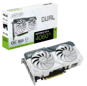 כרטיס מסך ASUS DUAL-RTX4060TI-O8G-WHITE HDMI DP*3 8G D6