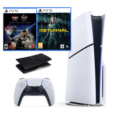 Playstation 5 Slim 1TB בחבילה מנצחת! 3 משחקים כיסוי ואחריות רשמית