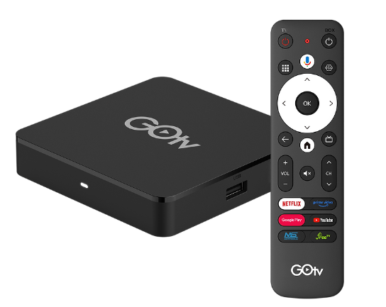 סטרימר GOtv Plus 4K Ultra HD Android TV שנה אחריות ע"י היבואן הרשמי