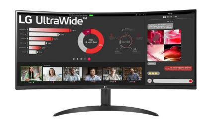 מסך מחשב קעור ''LG UltraWide 34WR50QC-B UWQHD 34