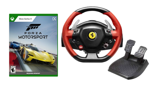 באנדל הגה מרוצים Ferrari 458 Spider + משחק FORZA MOTORSPORT החדש