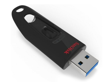 זיכרון נייד SanDisk Cruzer Ultra USB 3.0 דגם SDCZ48-064G-U46 נפח 64GB צבע שחור