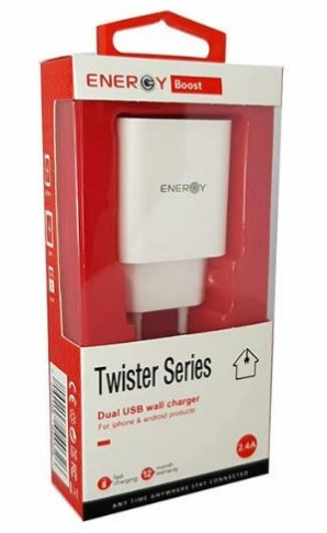 מטען Energy Twister Home Charger Dual USB 2.4A