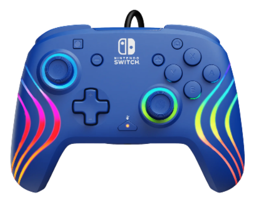 בקר פרו חוטי מעוצב לנינטנדו סוויטץ | Afterglow Wave Wired Controller Blue Nintendo Switch