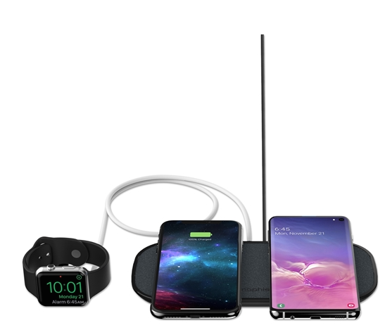 משטח טעינה אלחוטי Mophie להטענת 2 מוצרים בו זמנית