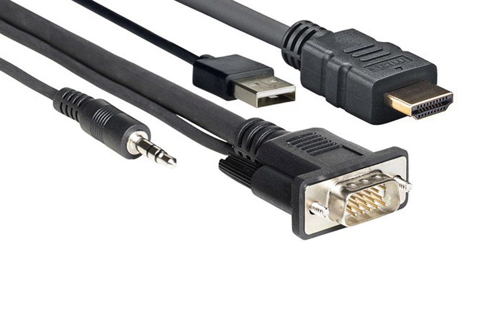 PROTEC DM154A HDMI TO VGA 1.8M כבל