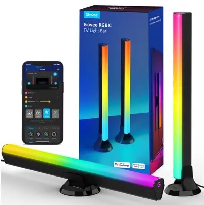 זוג פסי תאורה חכמה לטלוויזיות - Govee RGBIC TV Light Bars