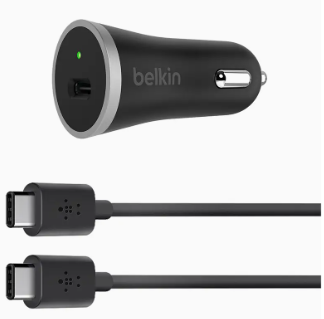 Belkin מטען לרכב USB-C עם כבל ניתק