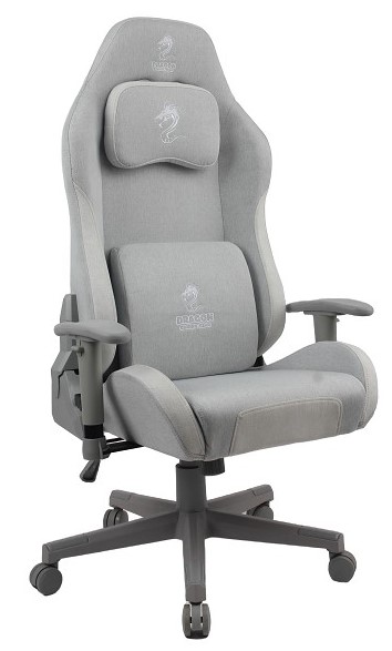 כיסא גיימינג Dragon Gaming Chair Cyber Fabric אפור לבן