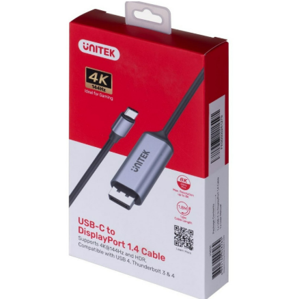 UNITEK V1423C USB-C to DP 1.4 1.8m