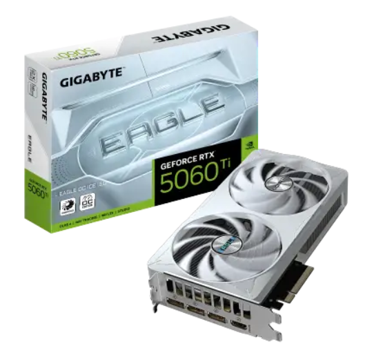 כרטיס מסך Gigabyte RTX 5060 Ti Eagle OC ICE 16GB White