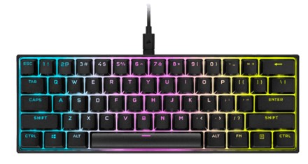מקלדת גיימינג מכנית CORSAIR K65 RGB MINI בצבע שחור