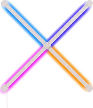 ערכת בסיס 4 יחידות קווי תאורה RGB חכמים Nanoleaf Lines - צורה קווית