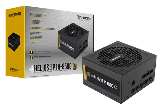 ספק כוח GAMDIAS HELIOS P2-850G - 850W GOLD PCIE ATX3