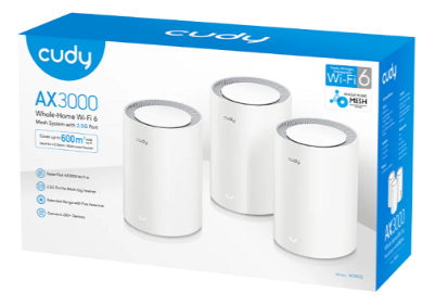 ראוטר Cudy AX3000 M300 Wifi 6 2.5Gbps 3 יחידות