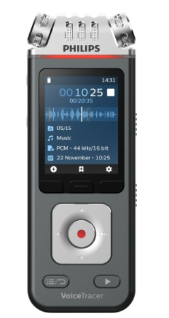 רשמקול מנהלים דיגיטלי + מיקרופון 360 מעלות Philips DVT8115  נפח 8GB