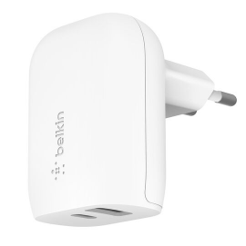 מטען קיר כפול Belkin Boost Charge Wall Charger 32W צבע לבן