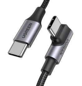 כבל USB-C ל USB-C בזווית 90 מעלות באורך 2 מטר UGREEN