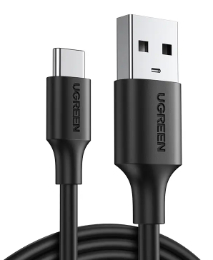 USB-C Male To USB 2.0 A Male כבל White 1M