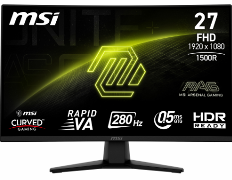 מסך גיימינג MSI 274CXF 27" FHD 280Hz Rapid VA