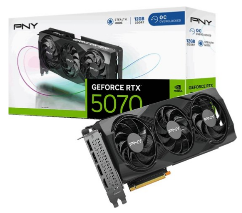 כרטיס מסך PNY RTX 5070 OC Triple Fan 12GB GDDR7