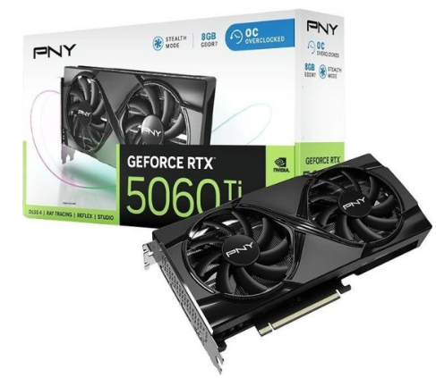 כרטיס מסך PNY RTX 5060 Ti OC Dual Fan 8GB GDDR7