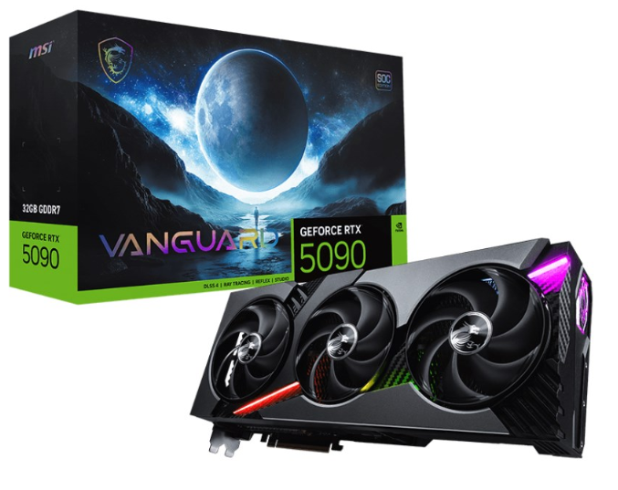 כרטיס מסך MSI GeForce RTX 5090 32GB VANGUARD SOC 3X