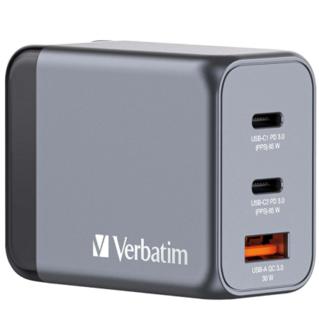 מטען ראש קיר Verbatim GaN Charger 65W