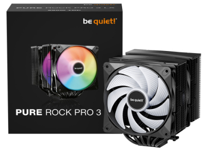 קירור אוויר - Be Quiet Pure Rock 3 Pro Black LX ARGB BK043
