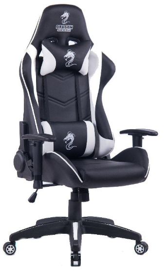 מושב גיימרים Dragon Olympus Chair צבע לבן שחור