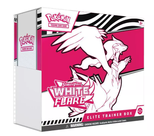 סט קלפי פוקימון Scarlet and Violet WHITE FLARE Elite Trainer Box